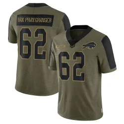 Sedrick Van Pran-Granger Buffalo Bills Limited Men's 2021 Salute To Service Jersey (Olive)