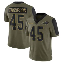 Shaq Thompson Buffalo Bills Limited Men's 2021 Salute To Service Jersey (Olive)
