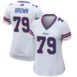 Spencer Brown Buffalo Bills Game Women's Jersey (White)