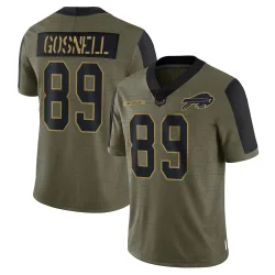 Stephen Gosnell Buffalo Bills Limited Men's 2021 Salute To Service Jersey (Olive)