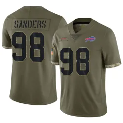 T.J. Sanders Buffalo Bills Limited Men's 2022 Salute To Service Jersey (Olive)