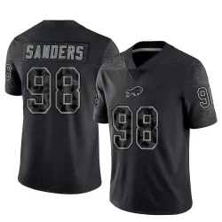 T.J. Sanders Buffalo Bills Limited Men's Reflective Jersey (Black)