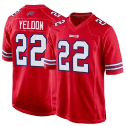 T.J. Yeldon Buffalo Bills Game Men's Alternate Jersey (Red)