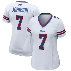 Taron Johnson Buffalo Bills Game Women's Jersey (White)