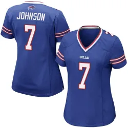 Taron Johnson Buffalo Bills Game Women's Team Color Jersey (Royal Blue)