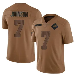 Taron Johnson Buffalo Bills Limited Men's 2023 Salute To Service Jersey (Brown)