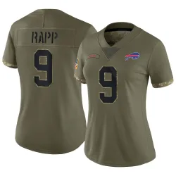 Taylor Rapp Buffalo Bills Limited Women's 2022 Salute To Service Jersey (Olive)