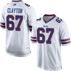 Travis Clayton Buffalo Bills Game Men's Jersey (White)