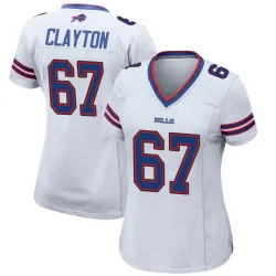 Travis Clayton Buffalo Bills Game Women's Jersey (White)