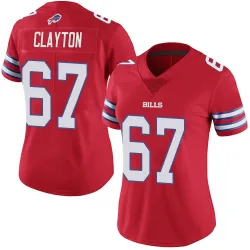 Travis Clayton Buffalo Bills Limited Women's Color Rush Vapor Untouchable Jersey (Red)
