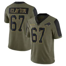 Travis Clayton Buffalo Bills Limited Youth 2021 Salute To Service Jersey (Olive)