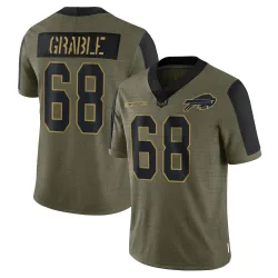 Tylan Grable Buffalo Bills Limited Men's 2021 Salute To Service Jersey (Olive)
