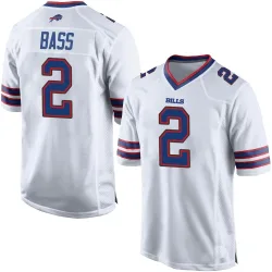 Tyler Bass Buffalo Bills Game Men's Jersey (White)