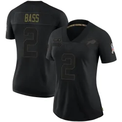 Tyler Bass Buffalo Bills Limited Women's 2020 Salute To Service Jersey (Black)