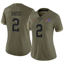 Tyler Bass Buffalo Bills Limited Women's 2022 Salute To Service Jersey (Olive)