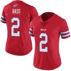 Tyler Bass Buffalo Bills Limited Women's Color Rush Vapor Untouchable Jersey (Red)