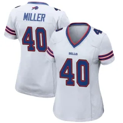 Von Miller Buffalo Bills Game Women's Jersey (White)