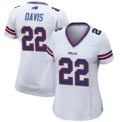 Vontae Davis Buffalo Bills Game Women's Jersey (White)